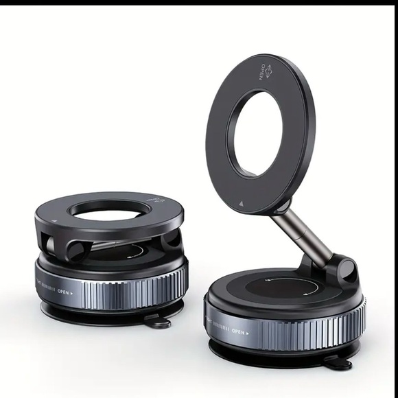 Magnetic Car Phone Mount Holder - Model 007 Black/White Adjustable Stand - Picture 3 of 9